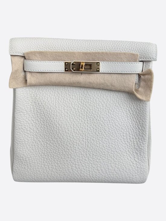 Hermes White Togo & Gold Hardware Kelly Ado Backpack main image 4